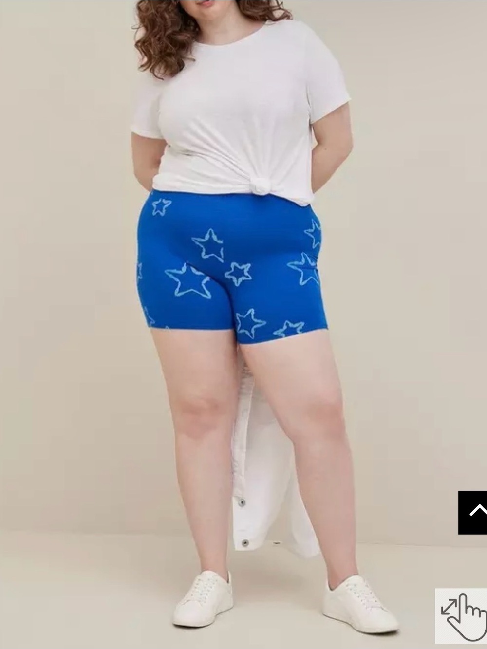 Torrid Blue Tie-Dye Stars High Rise Bike Shorts 5โ Inseam 2X NWT